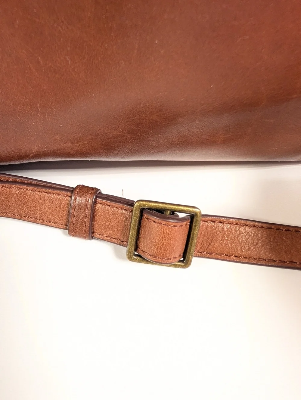 Margot Cognac Leather Crossbody Bag Boho Classic Shoulder Purse
